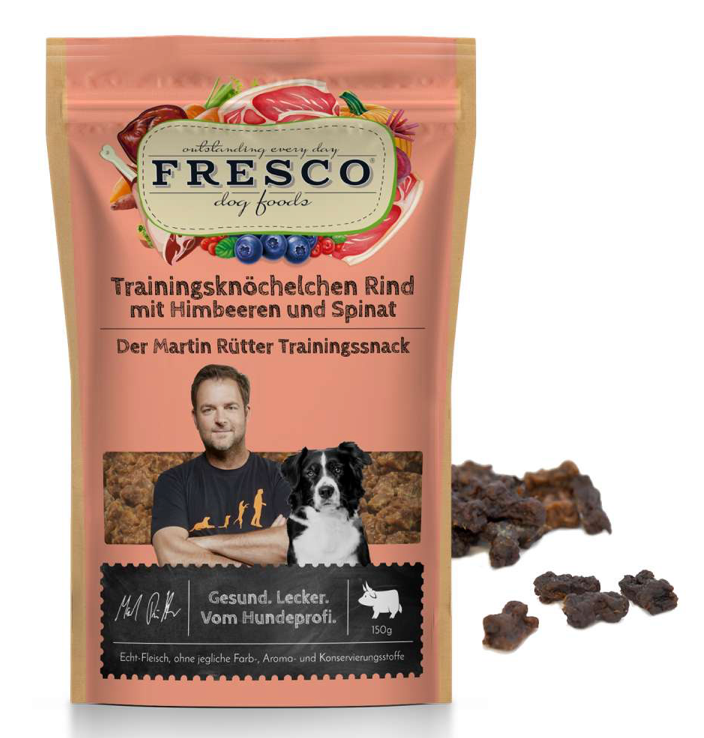 Martin Rütter Trainingsknöchelchen Rind mit Himbeeren + Spinat