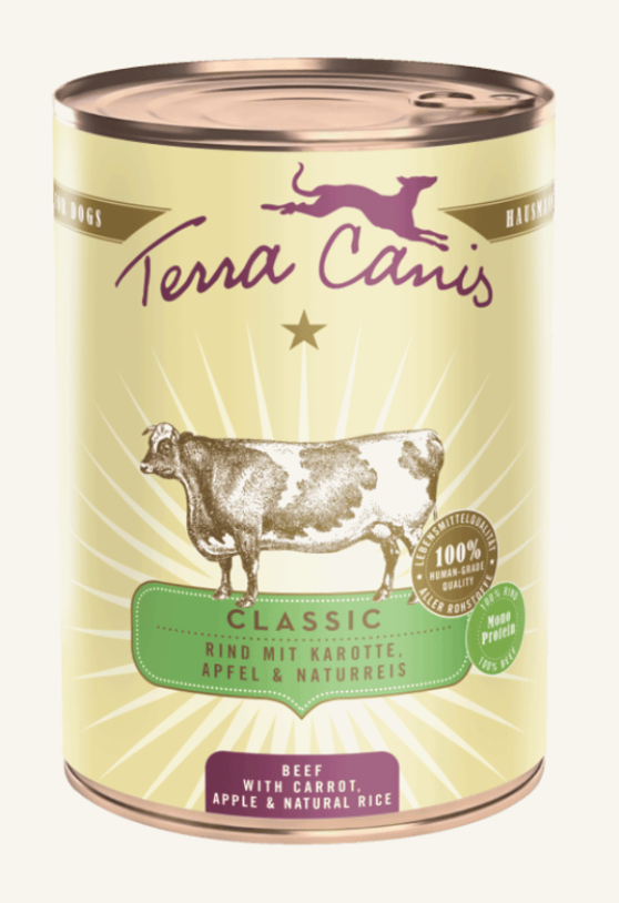 Rind mit Karotte, Apfel & Naturreis