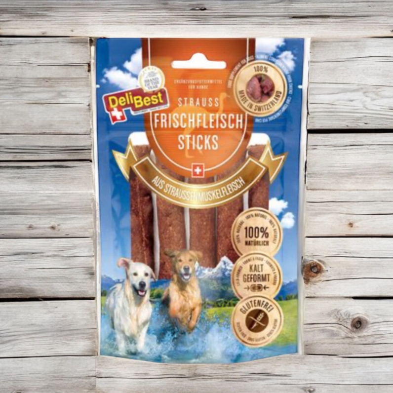 Frischfleisch Stick Strauss 10cm