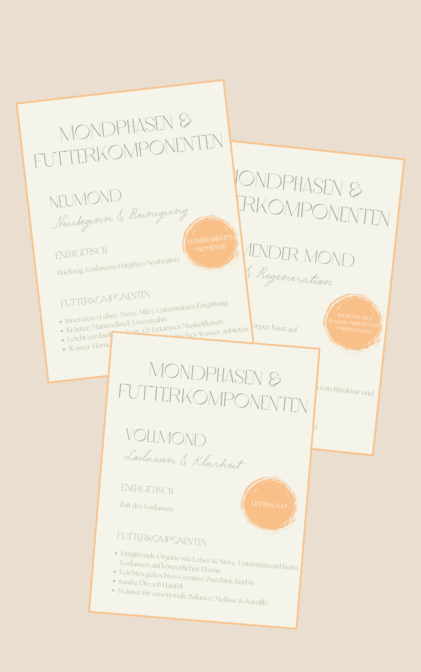 Mondphasen & Futterkomponenten