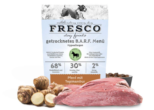 Hypoallergen-Menü Pferd mit Topinambur